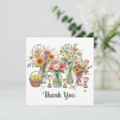 Tennis ball with flowers from tennis player  サンキューカード (スタンド正面)