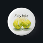 Tennis ball with your name 缶バッジ<br><div class="desc">Tennis ball with your name button</div>