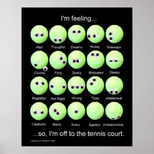 Tennis Balls Emotions Poster ポスター