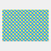 Tennis Balls Santa's Hat & Snowflakes Colorful ラッピングペーパーシート (正面2)