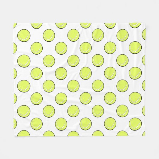 Tennis Balls Seamless Pattern \ フリースブランケット (正面(横))