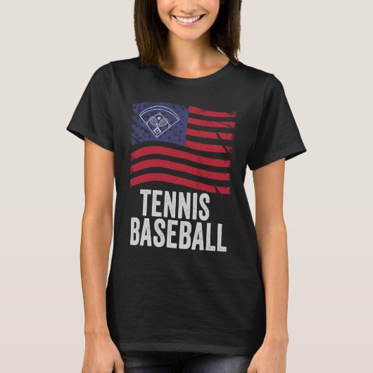 Tennis Baseball Fun Game for All Ages Perfect Outd Tシャツ (正面)
