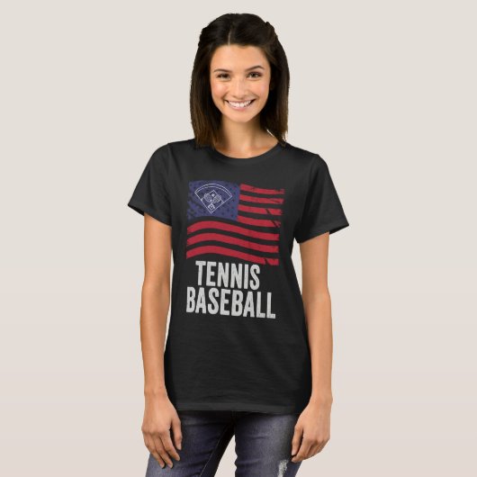 Tennis Baseball Fun Game for All Ages Perfect Outd Tシャツ (正面フル)