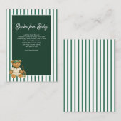Tennis Bear Baby Shower Books For エンクロージャーカード (正面/裏面)