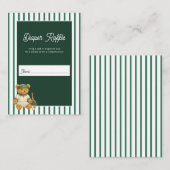 Tennis Bear Baby Shower Diaper Raffle エンクロージャーカード (正面/裏面)