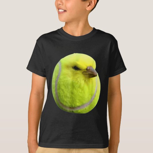 Tennis Bird Meme Round Budgie Tennis Ball  Tシャツ (正面)