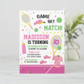 TENNIS Birthday girl Invitation 招待状 (スタンド正面)