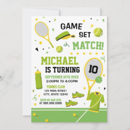 TENNIS Birthday Invitation 招待状