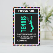 Tennis Birthday Party, Tennis Girl Player  サンキューカード (スタンド正面)