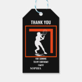 Tennis Birthday, Tennis Girl Player  ギフトタグ (裏面)