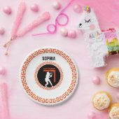 Tennis Birthday, Tennis Girl Player  ペーパープレート (パーティー)