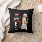 Tennis Birthday, Tennis Girl Player Backdrops クッション (ブランケット)