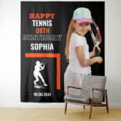 Tennis Birthday, Tennis Girl Player Backdrops タペストリー (インサイチュ)