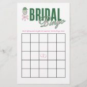 Tennis Bridal Bingo Game Card | Tennis Theme  (正面)