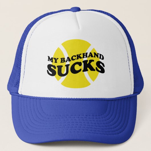 Tennis caps for men, women and - funny slogan キャップ (正面)