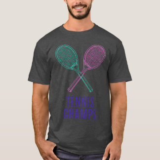Tennis Champs Pink Blue Sports Rackets gift friend Tシャツ