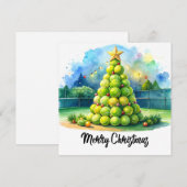Tennis Christmas Festive Ball Christmas Ball シーズンカード (正面/裏面)