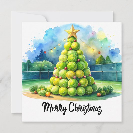 Tennis Christmas Festive Ball Christmas Ball シーズンカード (正面)