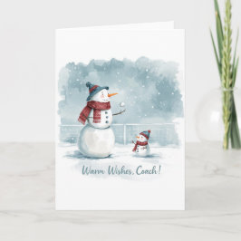Tennis Christmas Festive Snowman カード