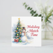Tennis Christmas  Festive Snowman  シーズンカード (スタンド正面)
