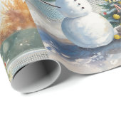 Tennis Christmas  Festive Snowman  ラッピングペーパー (ロールコーナー)