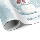 Tennis Christmas  Festive Snowman  ラッピングペーパー (ロールコーナー)