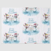 Tennis Christmas  Festive Snowman  薄葉紙 (正面)