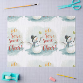 Tennis Christmas  Festive Snowman  薄葉紙