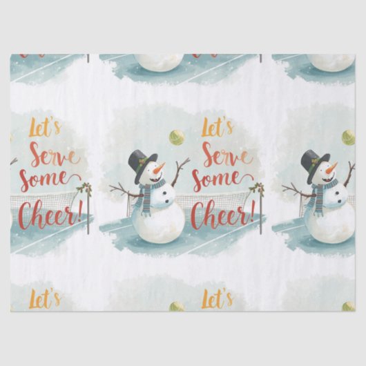 Tennis Christmas  Festive Snowman  薄葉紙 (正面)