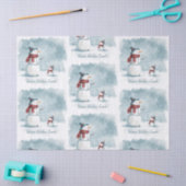 Tennis Christmas  Festive Snowman  薄葉紙 (クラフト)