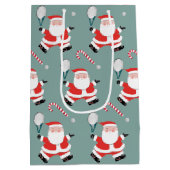 Tennis Christmas Holiday ミディアムペーパーバッグ (裏面)