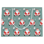 Tennis Christmas Holiday ラージペーパーバッグ (正面)