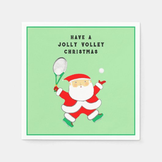Tennis Christmas Holiday Party スタンダードカクテルナプキン (正面)