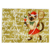 Tennis Christmas Mug Cat Lovers  ラージペーパーバッグ (裏面)