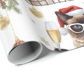 Tennis Christmas Party Themed for Cat Lovers ラッピングペーパー (ロールコーナー)