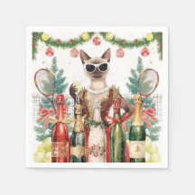 Tennis Christmas Party with Cat Players 