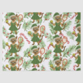 Tennis Christmas themed fir Siamese cat Lovers 薄葉紙 (正面)