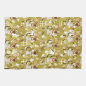 Tennis Christmas themed for Cat Lovers  キッチンタオル (横)