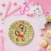 Tennis Christmas themed for Cat Lovers ペーパープレート (パーティー)