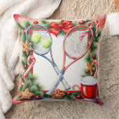 Tennis Christmas Themed for Player クッション (ブランケット)