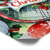 Tennis Christmas Themed for Player  ポスター (角)