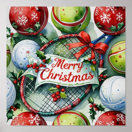 Tennis Christmas Themed for Player  ポスター (正面)