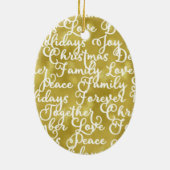 Tennis Christmas themed for player who loves cat セラミックオーナメント (裏面)