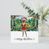 Tennis Christmas themed for Siamese Cat lovers シーズンカード (スタンド正面)