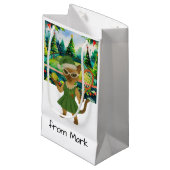 Tennis Christmas Themed for Siamese Cat Lovers スモールペーパーバッグ (正面アングル)