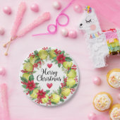 Tennis Christmas-Themed Wreath Collection ペーパープレート (パーティー)