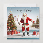 Tennis Christmas with Santa Claus シーズンカード (正面)