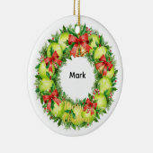 Tennis Christmas with tennis ball  セラミックオーナメント (右)