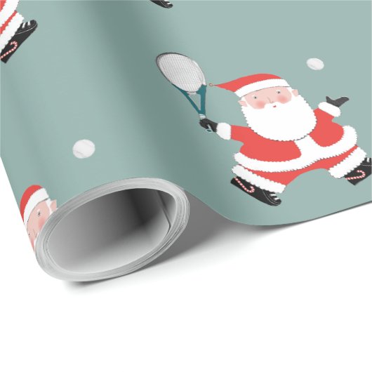 Tennis Christmas Wrapping Paper ラッピングペーパー (ロールコーナー)