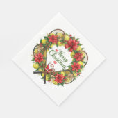 Tennis Christmas wreath for Christmas Party  スタンダードランチョンナプキン (角)